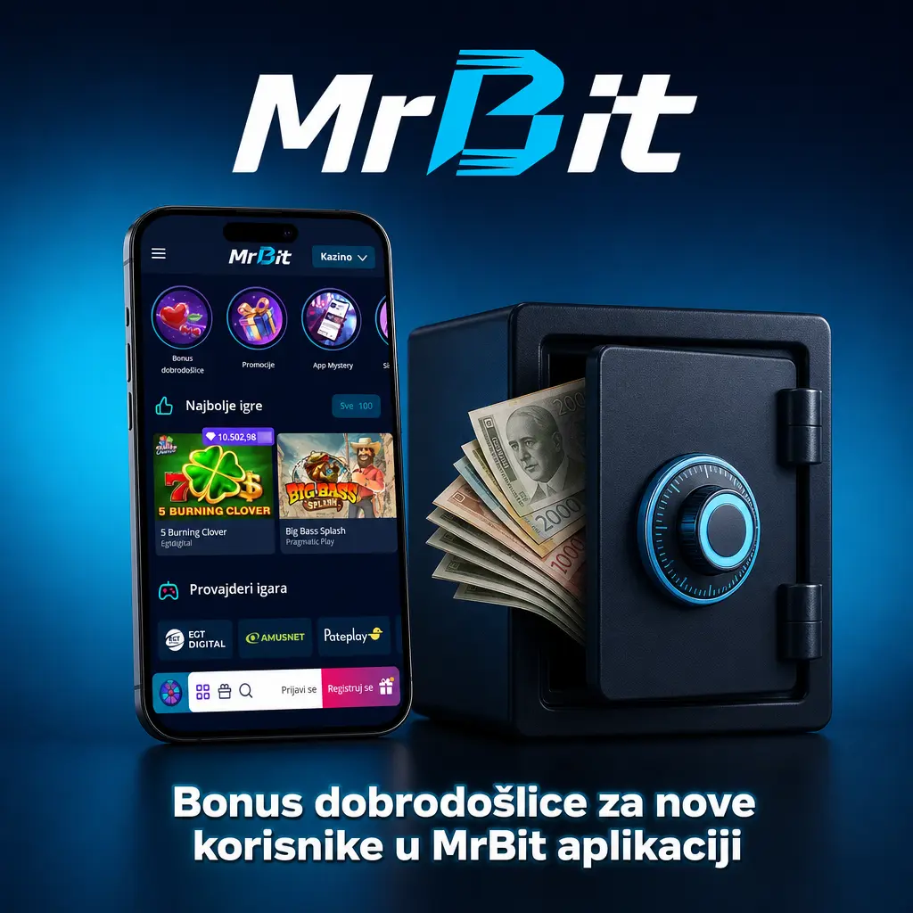 Bonus dobrodošlice za nove korisnike MrBit aplikacije - izbor između Sport i Casino bonusa uz besplatne spinove