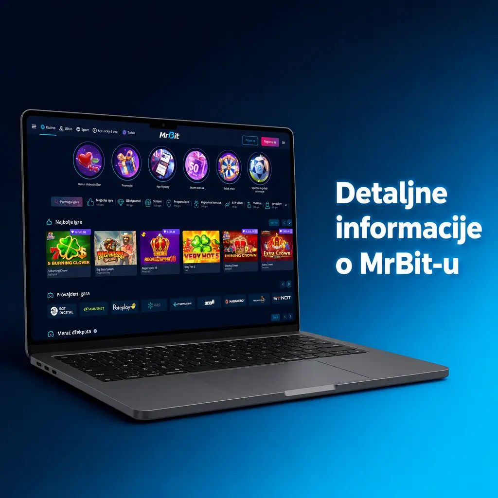Detaljne informacije o MrBit platformi za klađenje i kazino igre, bezbednost podataka i mobilnu aplikaciju.