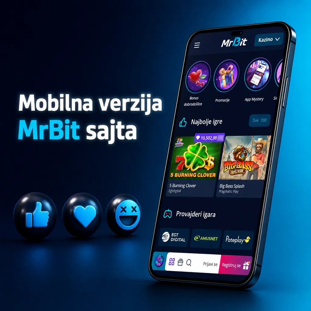 Mobilna verzija MrBit sajta prikazana u pretraživaču sa svim sekcijama kao na desktop verziji