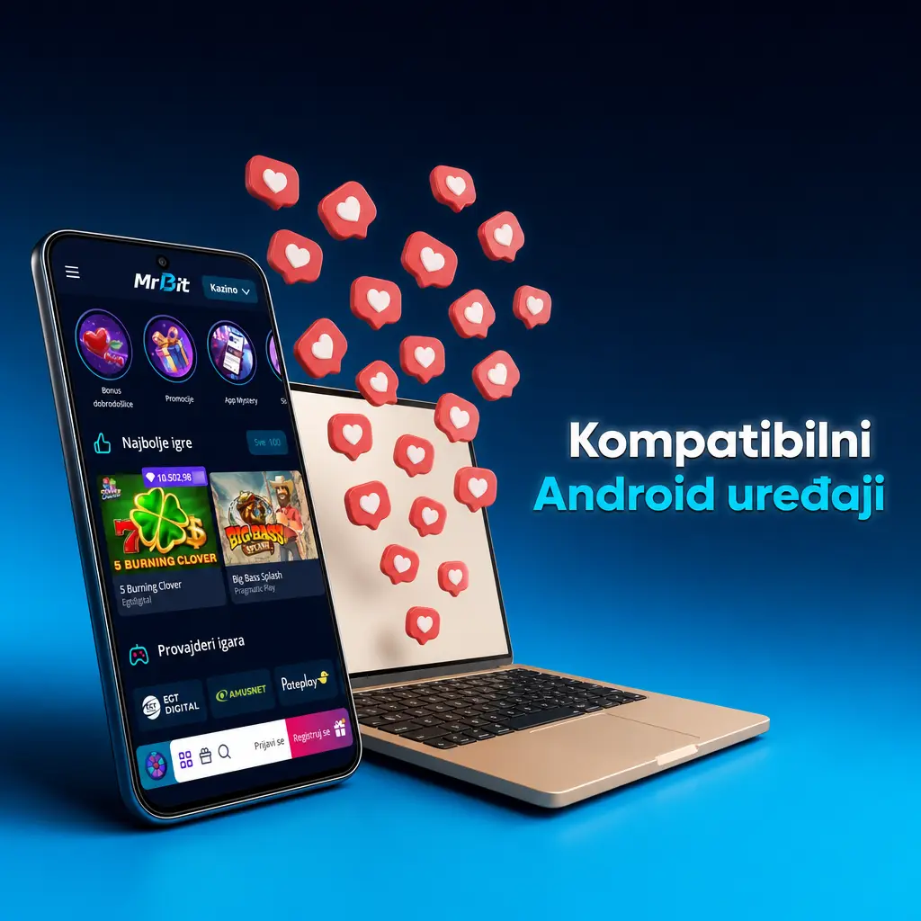 Kompatibilni Android uređaji za MrBit aplikaciju: Samsung, Xiaomi, Huawei, Motorola, OnePlus, Honor i Nokia modeli