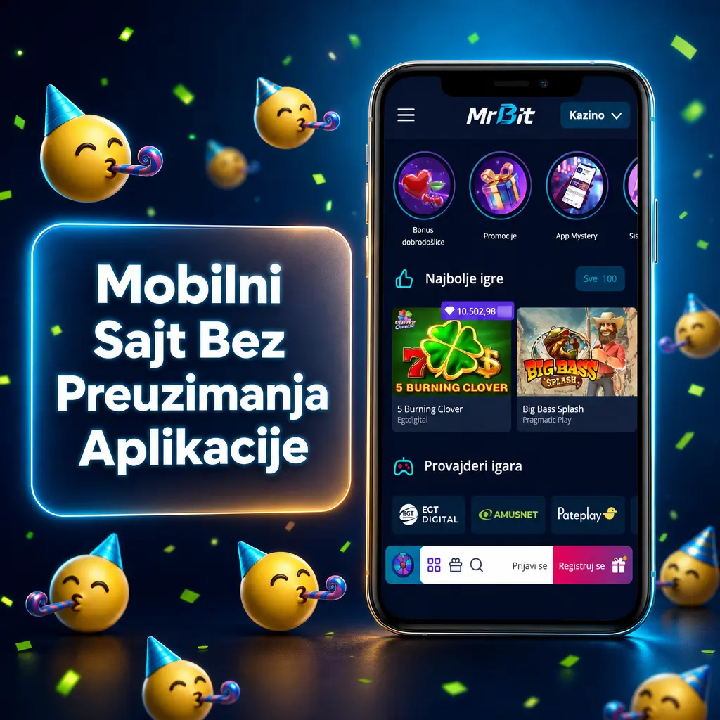 Mobilni sajt za igre bez preuzimanja aplikacije - pristup slotovima i live casinu direktno iz pretraživača