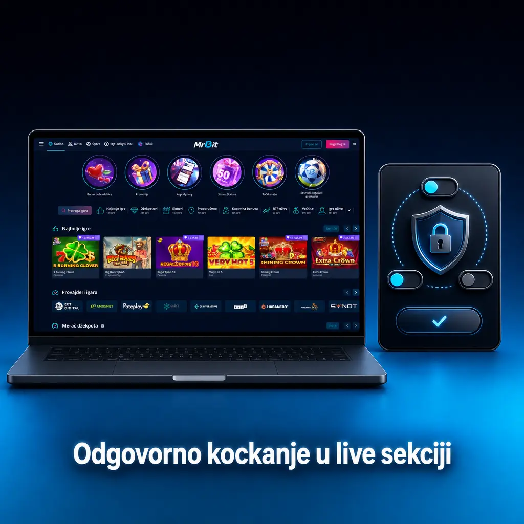 Odgovorno kockanje u MrBit live sekciji – podešavanje limita opklade i vremena sesije za kontrolu igre uživo.