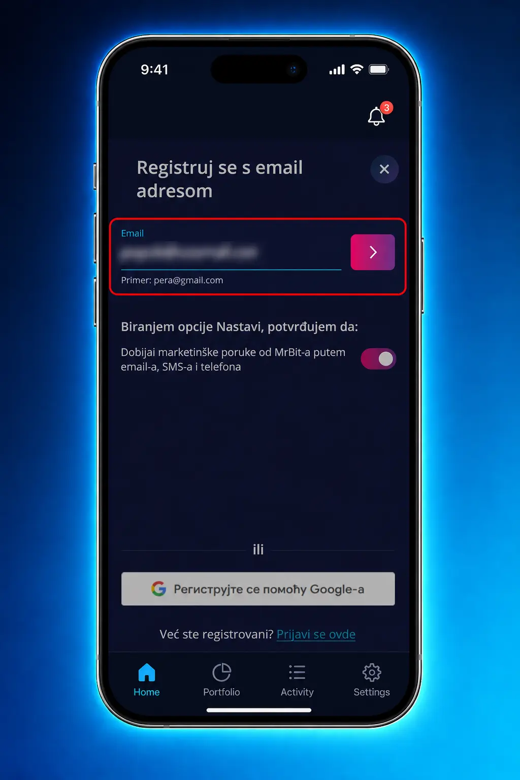 Koraci za postavljanje prve sportske opklade na MrBit platformi za klađenje