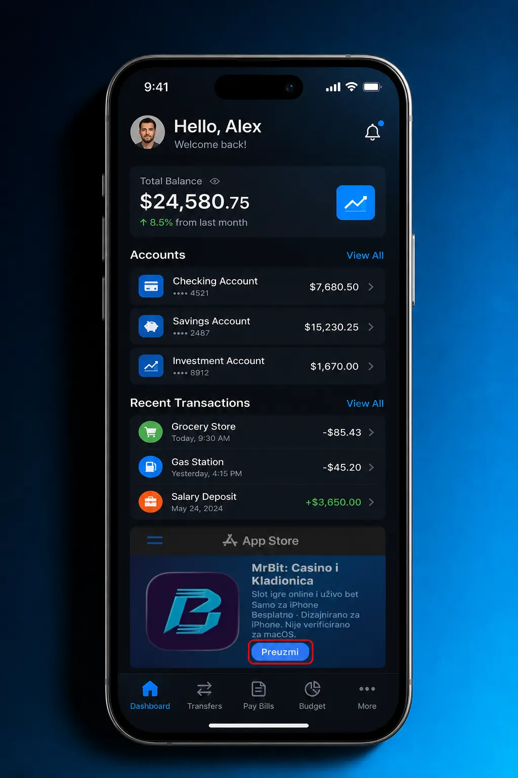 Uputstvo u 5 koraka za preuzimanje MrBit iOS aplikacije putem Safari pretraživača na iPhone uređaju