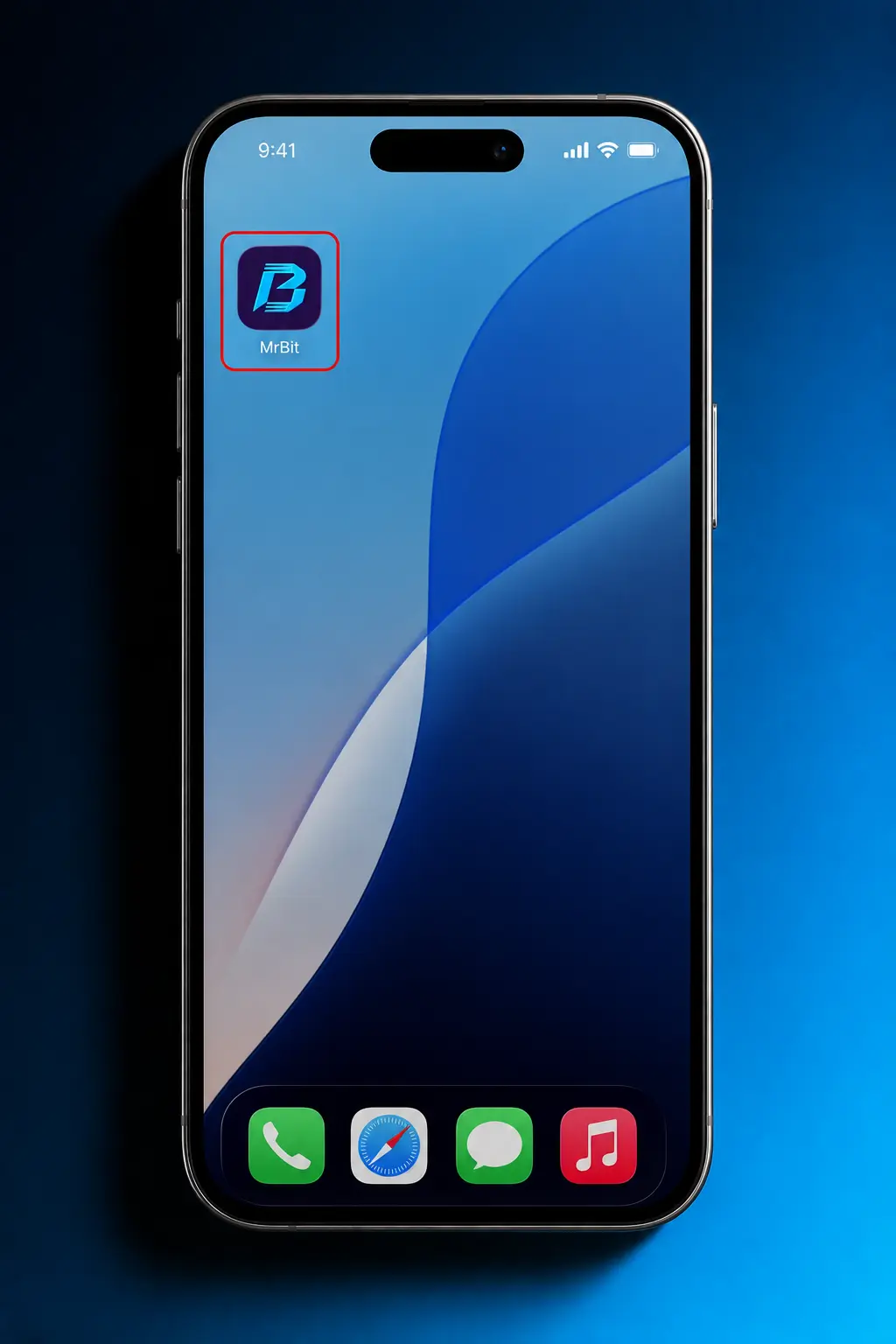 Uputstvo u 5 koraka za preuzimanje MrBit iOS aplikacije preko Safari pretraživača na iPhone uređaju.