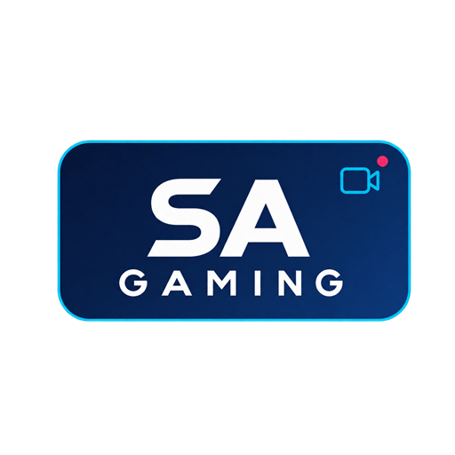 Logo SA Gaming, provajdera live kazino igara na MrBit Srbija
